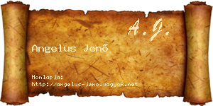 Angelus Jenő névjegykártya
